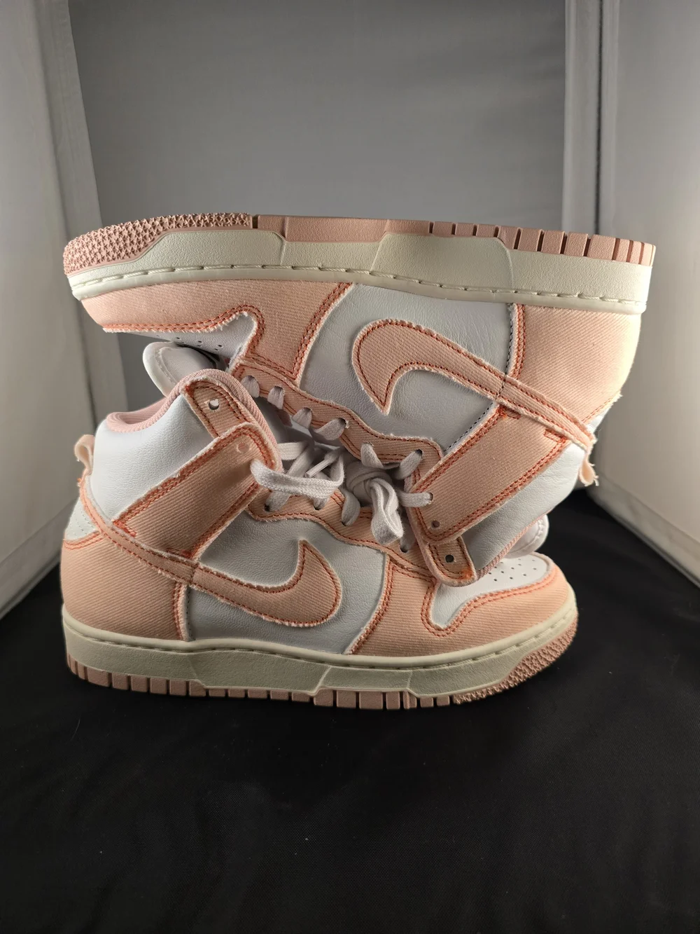 Nike Women’s High-Top Sneakers - White & Peach